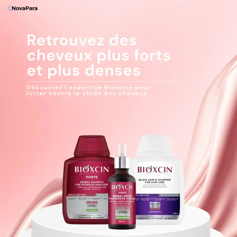 NovaPara - gamme Bioxcin contre la chute des cheveux